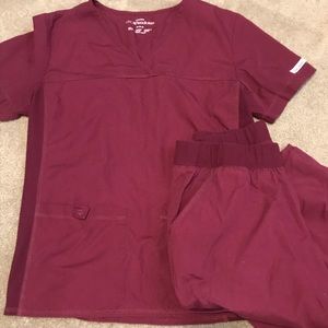 Maroon Scrub set